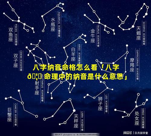 八字纳音命格怎么看「八字 🦟 命理中的纳音是什么意思」